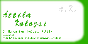 attila kolozsi business card